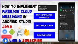 How to implement FCM in Android Java | Firebase Cloud Messaging  | Mobile App Development