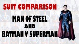 Superman Suit Comparison - Man of Steel and Batman