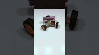 How to make 3 wheel car with motor || Beyblade with dc motor #shorts