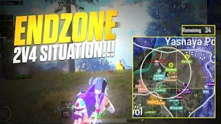 Endzone 2v4 Situation  | IGL + Assaulter POV | Best Use of Splits Gameplay | iPhone 13 Pro - BGMI