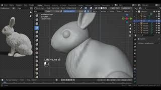 Заяц. Урок 2. Скульптинг в Blender 3d