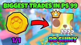 BIGGEST TRADES IN PS99 HISTORY (PET SIMULATOR 99) RAINBOW SHINY HUGE TITANIC + SECRET COIN PET.