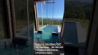 CHALÉS ESTILO CELEIROS A VENDA EM LAURO MÜLLER - SC - TERRENO DE 6,4 HECTARES