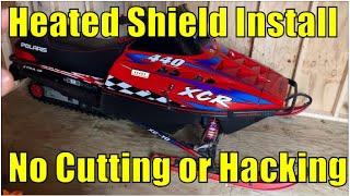How to install a heated shield in a Polaris Wedge, Evolved or Edge in 5 minutes
