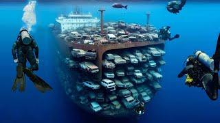 10 UNEXPECTED FINDS/SUNKEN SHIPS with 7100 CAR/SUBMARINE/TREASURE IN THE FLOOR/iPhone 13 Pro Max