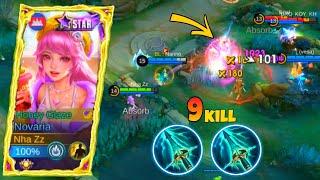 NOVARIA NEW SKY PIERCER BUILD ONE SHOT DOUBLE KILL!! NOVARIA TOP1 GLOBAL BUILD & EMBLEM 2024 | MLBB