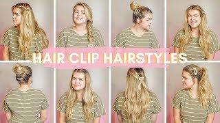 10 WAYS TO WEAR HAIR CLIPS | Quick and Easy Hairstyles