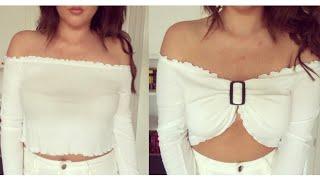 DIY BELT TOP I DIY TOP MIT EINER GÜRTELSCHNALLE I Marina Si