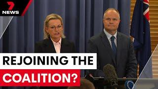 Liberal Party decides whether to rejoin the Coalition with the Nationals | 7NEWS