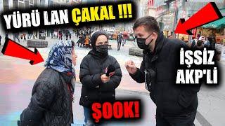 YÜRÜ LAN ÇAKAL !!! AKP'Lİ İŞSİZ GENÇ "ASGARİ ÜCRETLE GEÇİNİLİR" DEYİNCE TEYZE İSYAN ETTİ !!!