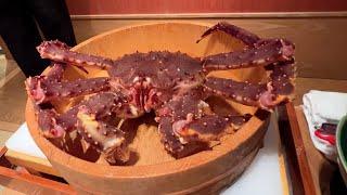 Japanese Michelin Star KING CRAB Feast! King Crab Cooked 5 DIFFERENT WAYS by Master Sushi Chef