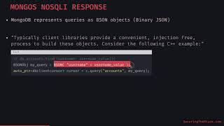 Ep. 14 - NoSQL Injection: From Beginner To BSON Injection