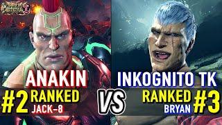 T8  ANAKIN (#2 Ranked Jack-8) vs INKOGNITO TK (#3 Ranked Bryan)  Tekken 8 High Level Gameplay
