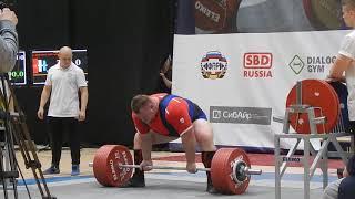 Konovalov Andrey deadlift 390kg@120+kg. NEW RECORD OF RUSSIA