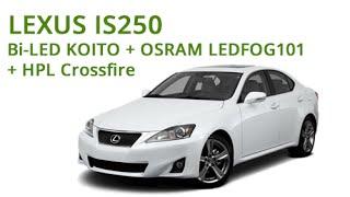 LEXUS IS250 + Bi-LED KOITO + OSRAM LEDFOG101 + HPL Crossfire