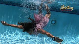 Underwater Swimming In My Favorite Beach Dress [diving with clothes on]