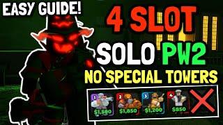 SOLO POLLUTED WASTELANDS 2 TRIUMPH WITH NO SPECIAL TOWERS + 4 TOWER SLOTS - Easy Guide! | Roblox TDS