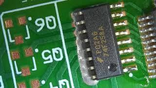 Soldering a tiny SMD chip with paste and hot air