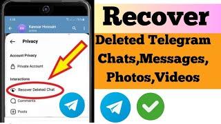 How To Recover Deleted Telegram Messages Photos Videos In Two Minutes [ New Update 2024]