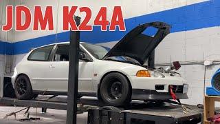 JDM K24A Swap Dyno Tune EG Civic - Intake Comparison