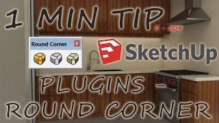 "1 Min TIP" Plugins - Round Corner Sketchup 2016 E004