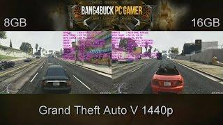 8GB vs 16GB System memory in modern games | Witcher 3 | GTA V