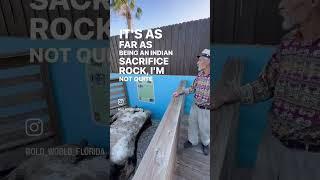 Local mystic John Saxer explains the markings on the “Altas Stone” of New Port Richey, FL