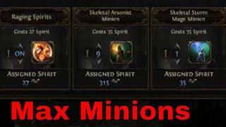 Max Minions Build Health Summoner in POE 2