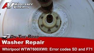 Whirlpool Washer Repair - Error Codes SD and F71, Will Not Spin - Basket Hub