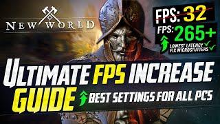  NEW WORLD: Dramatically increase performance / FPS with any setup! *Best Settings* 