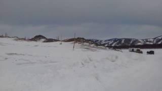 чистка снега грейдером(cleaning of snow by grader)