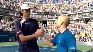 Andre Agassi vs Ivo Karlovic 2005 US Open R2 Highlights