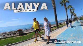 Alanya Mahmutlar Beach Walk | March 07, 2025 [4K HD/60 fps]