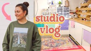 Turning my Art into Sweatshirts + Mini Studio Makeover