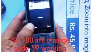 q mobile SL 100 imi change code