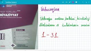 Üçbucağın medianı,tənböləni,hündürlüyü və onların xassələri 1-31