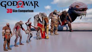 God of War 3D Size Comparison: Kratos vs Jormungandr