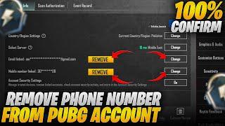 How To Unlink Number From PUBG Account | Remove 3rd Link in PUBG Mobile | PUBGM