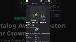 ( Limited UGC Item ) How to get Catalog Avatar Creator: Star Crown ROBLOX ( 2023 ) DeanOfficial YT