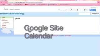 Google Sites - Calendar
