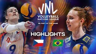 Czechia  vs. Brazil  - Highlights | Week 1 | Women's VNL 2025