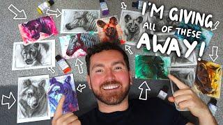 How I Make Acrylic Paintings and giving them away…