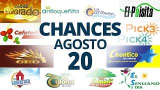 Resultados del Chance del Domingo 20 de Agosto de 2023 | Loterias 