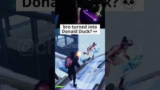 Bro became Donald Duck  #fortnite #funny #mongraal