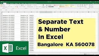 How to Separate Text and Numbers from a Cell in Excel | Microsoft Excel Tutorial