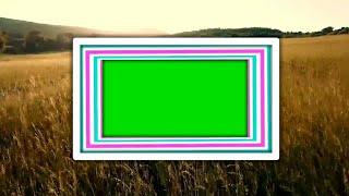 Green Frame boarder animation effects HD video | chroma key frame template animation HD