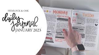 2023 Hemlock & Oak Daily Journal // January Flip Through