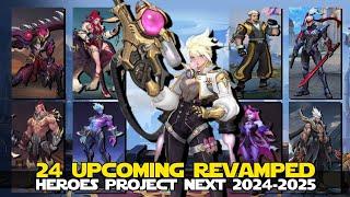 ALL 24 UPCOMING REVAMPED HEROES IN THE NEW UPDATE 2024-2025 | MOBILE LEGENDS HUGE UPDATE