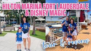 Hilton Marina Fort Lauderdale Hotel & Room Tour Before Sailing on the Disney Magic!