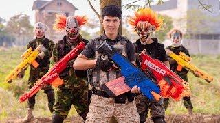 GUGU Nerf War : Captain Dragon Fight Attack Criminal Group Shaco Mask Nerf Guns